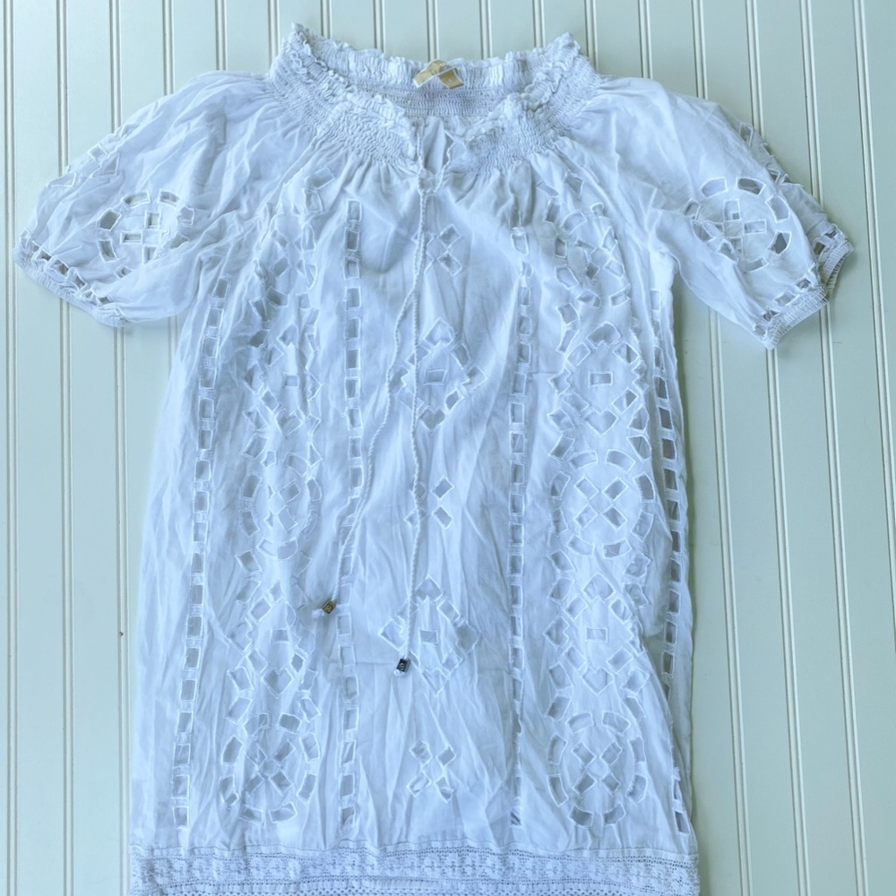 Michael Kors - Boho beachy eyelet mini dress - Size S